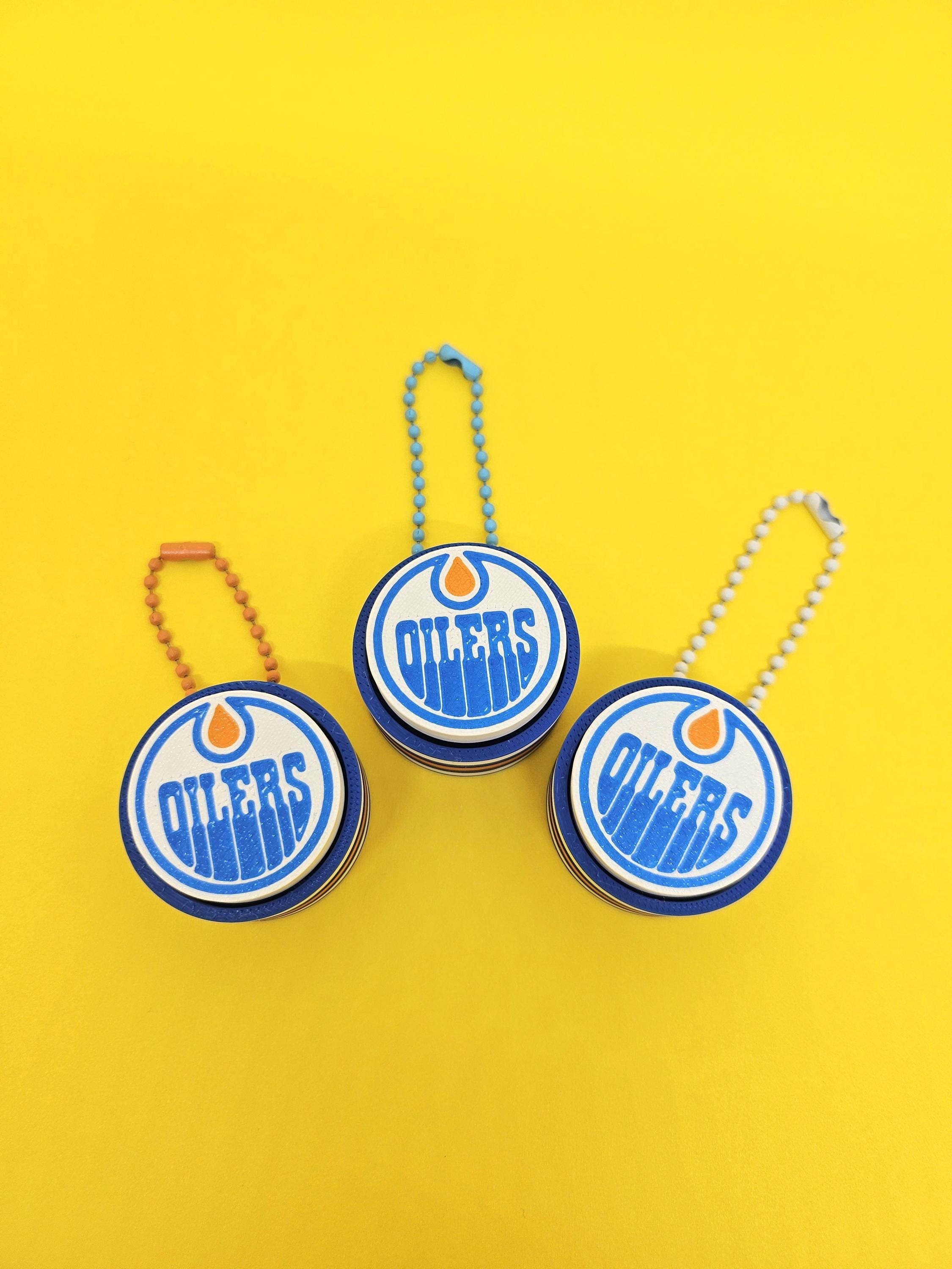 Oilers Clicker | Trinket | Fidget Clicky | Keychain - Masa Crafts Studio