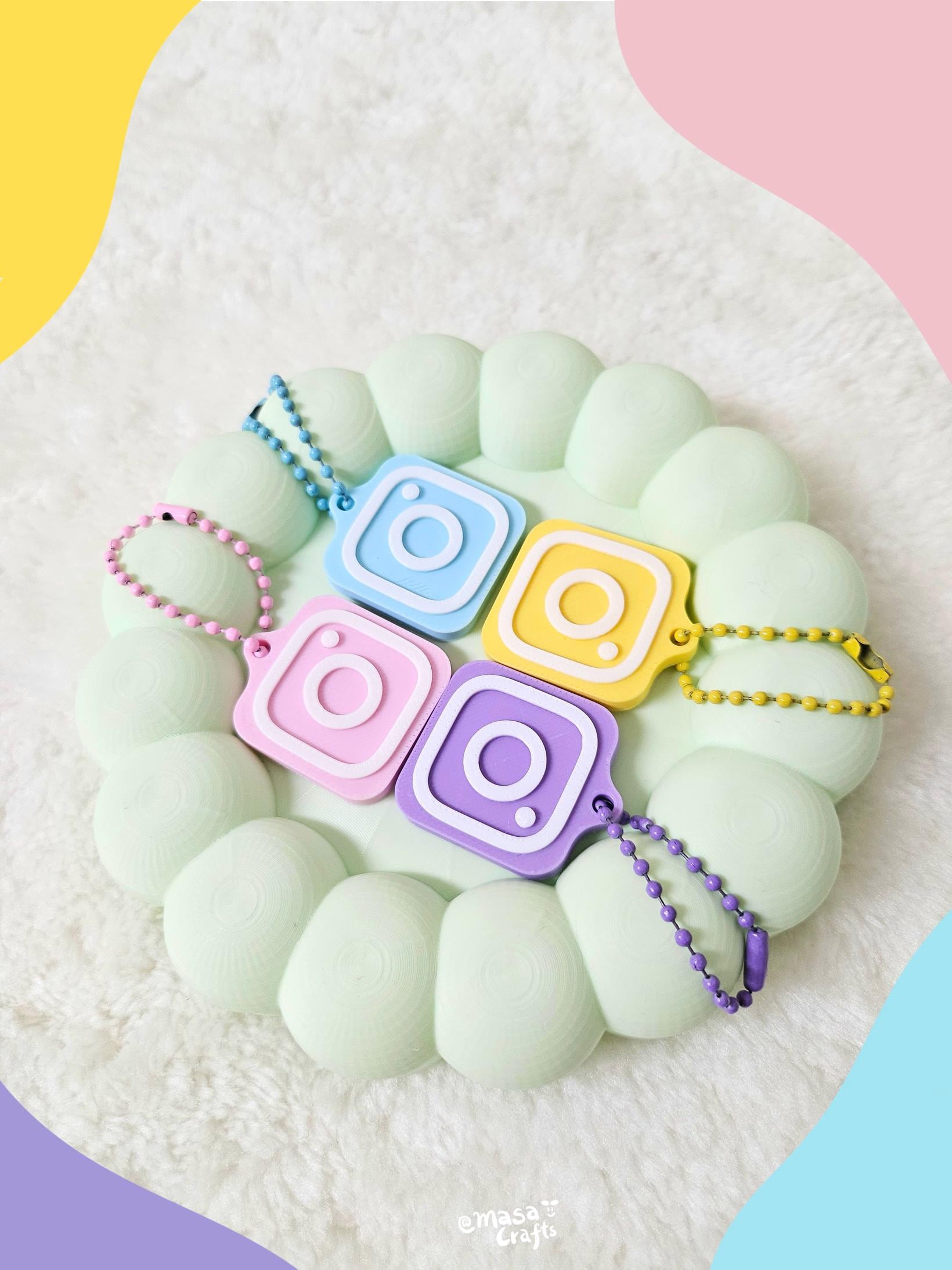 NFC Instagram Keychain | Custom Social Media Keychain - Masa Crafts Studio