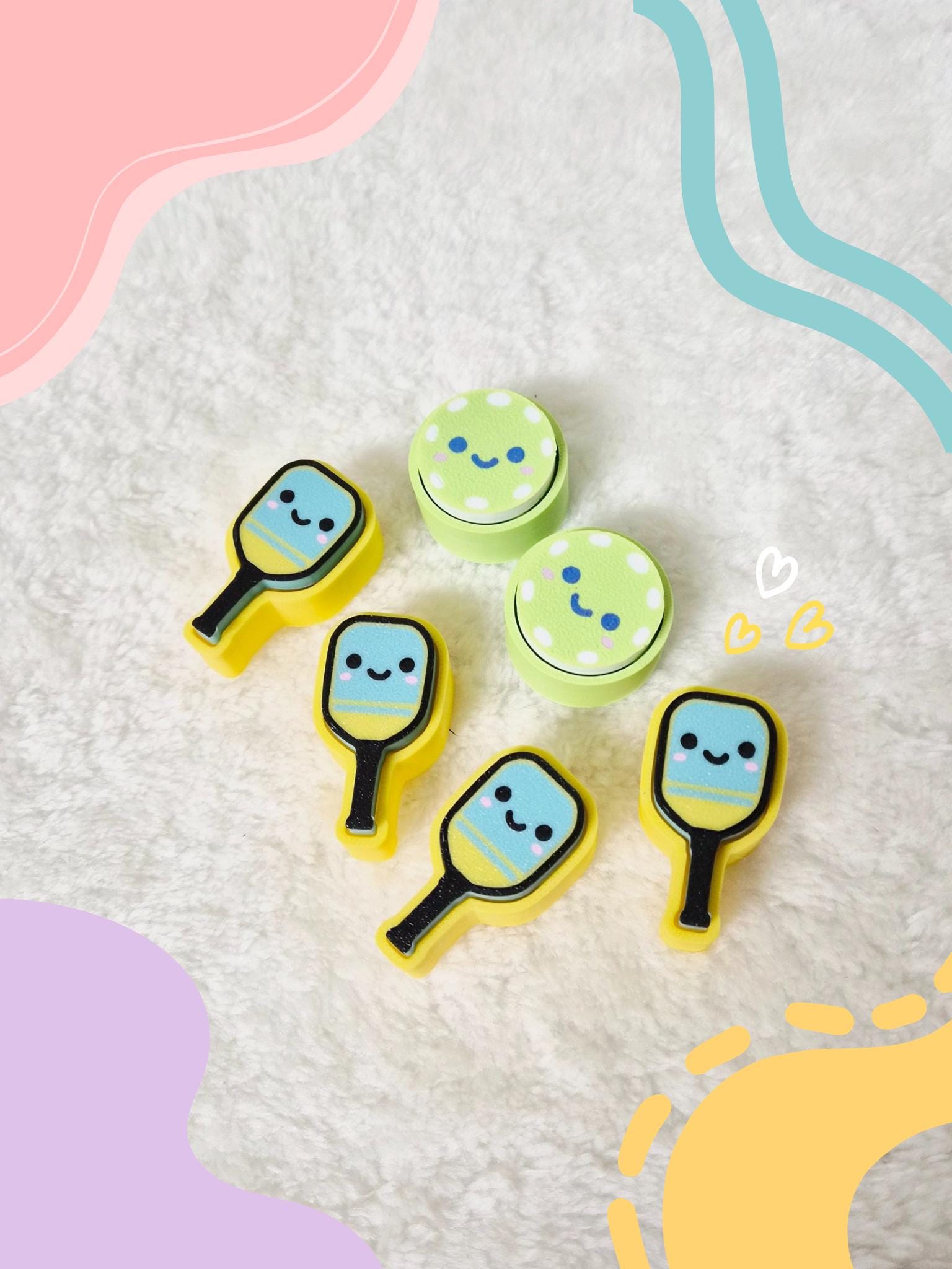 Pickleball Clicker | Trinket | Fidget Clicky | Keychain - Masa Crafts Studio