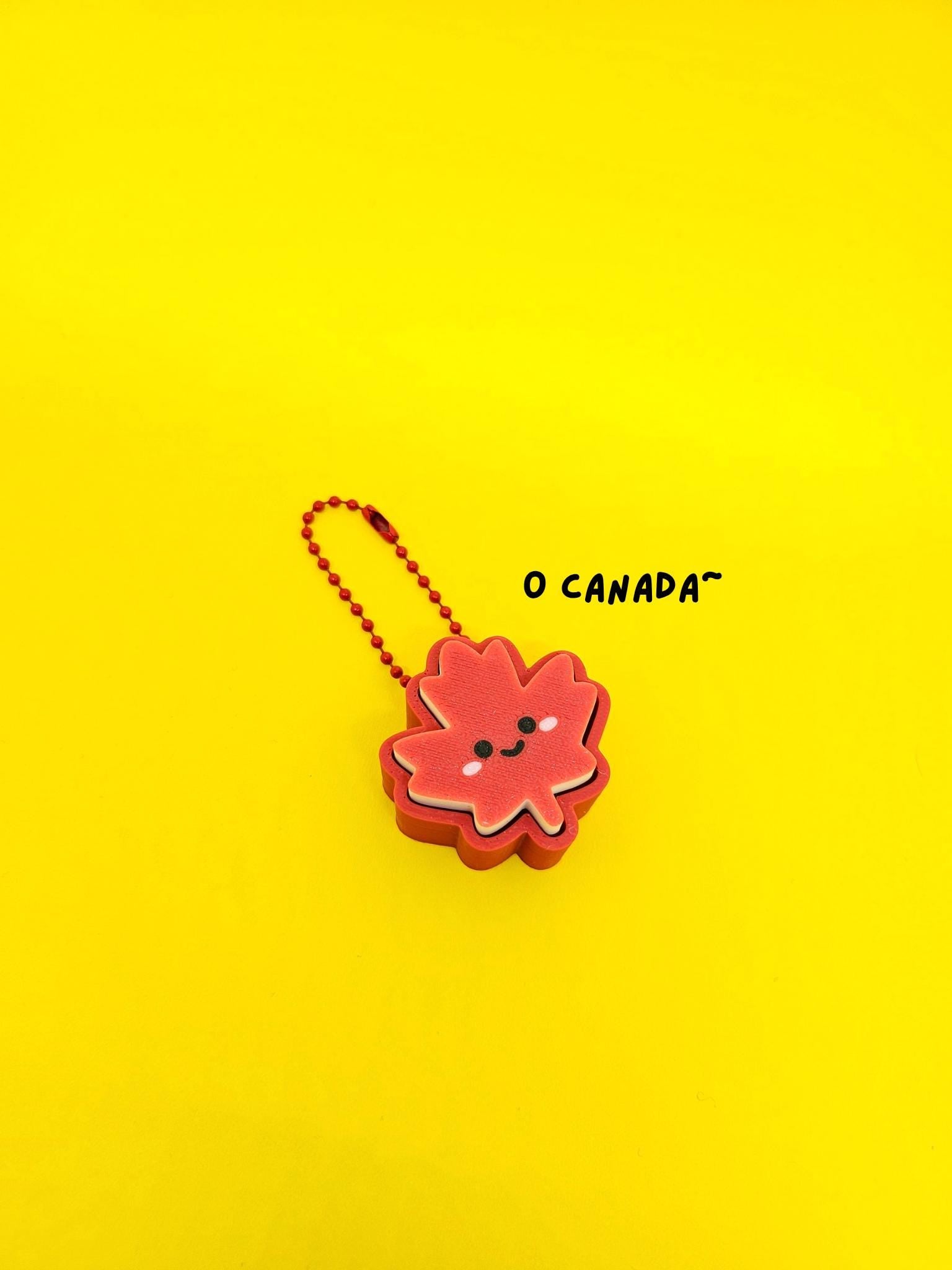 Maple Leaf Clicker | Trinket | Fidget Clicky | Keychain - Masa Crafts Studio
