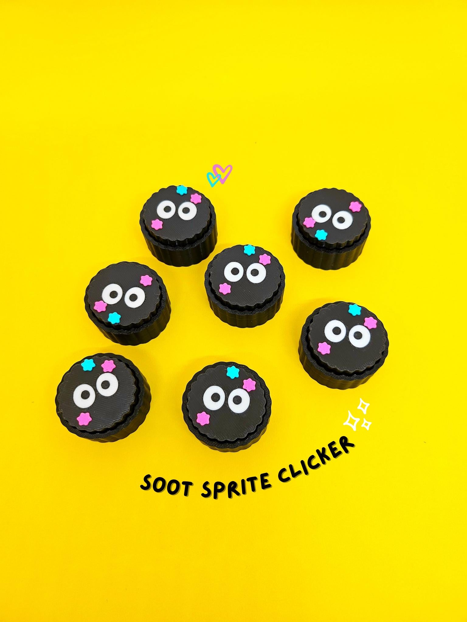 Soot Sprite Clicker | Trinket | Fidget Clicky | Keychain - Masa Crafts Studio