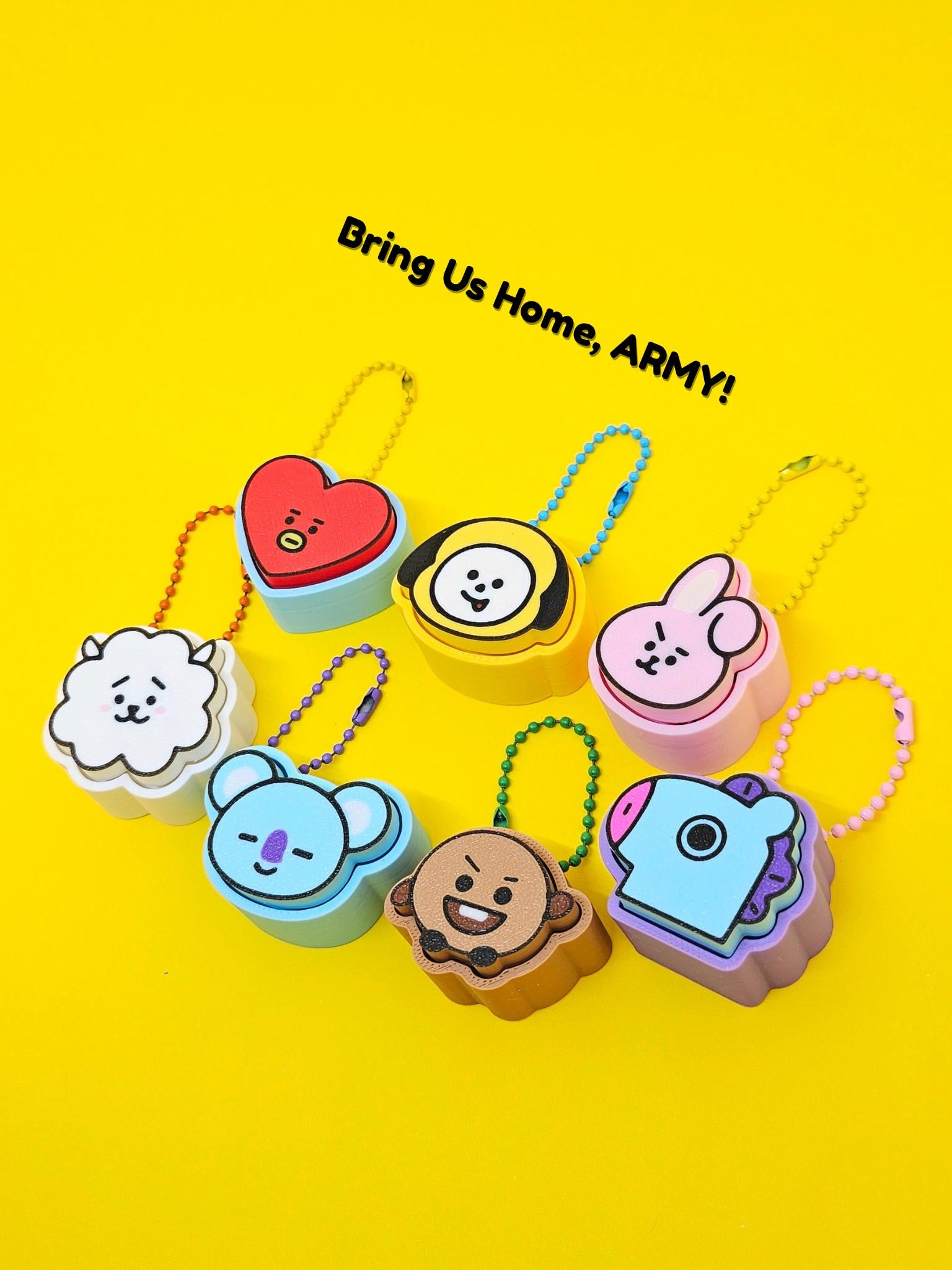 BT21 Clicker | Trinket | Fidget Clicky | Keychain - Masa Crafts Studio