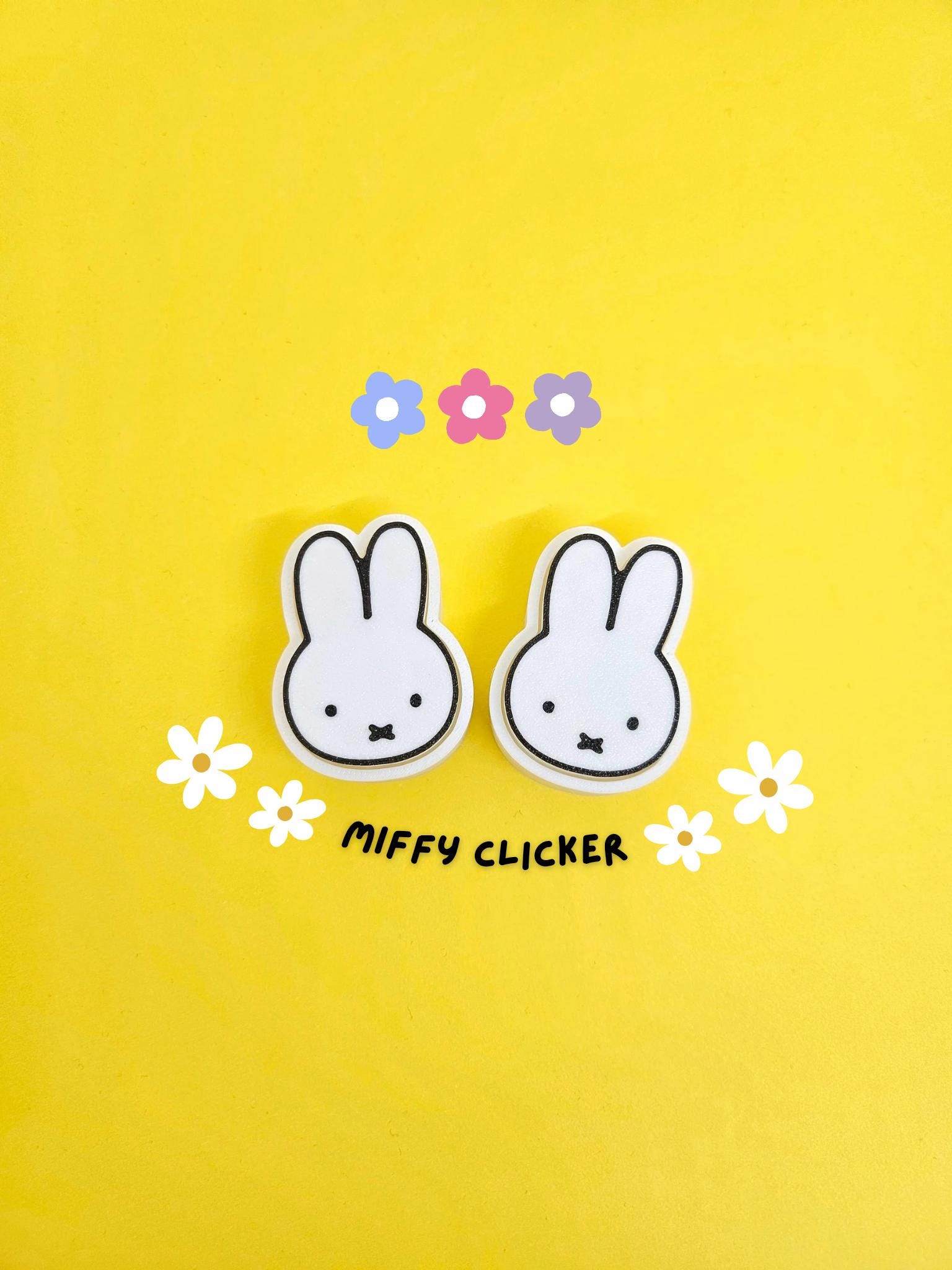 Miffy Clicker | Trinket | Fidget Clicky | Keychain - Masa Crafts Studio