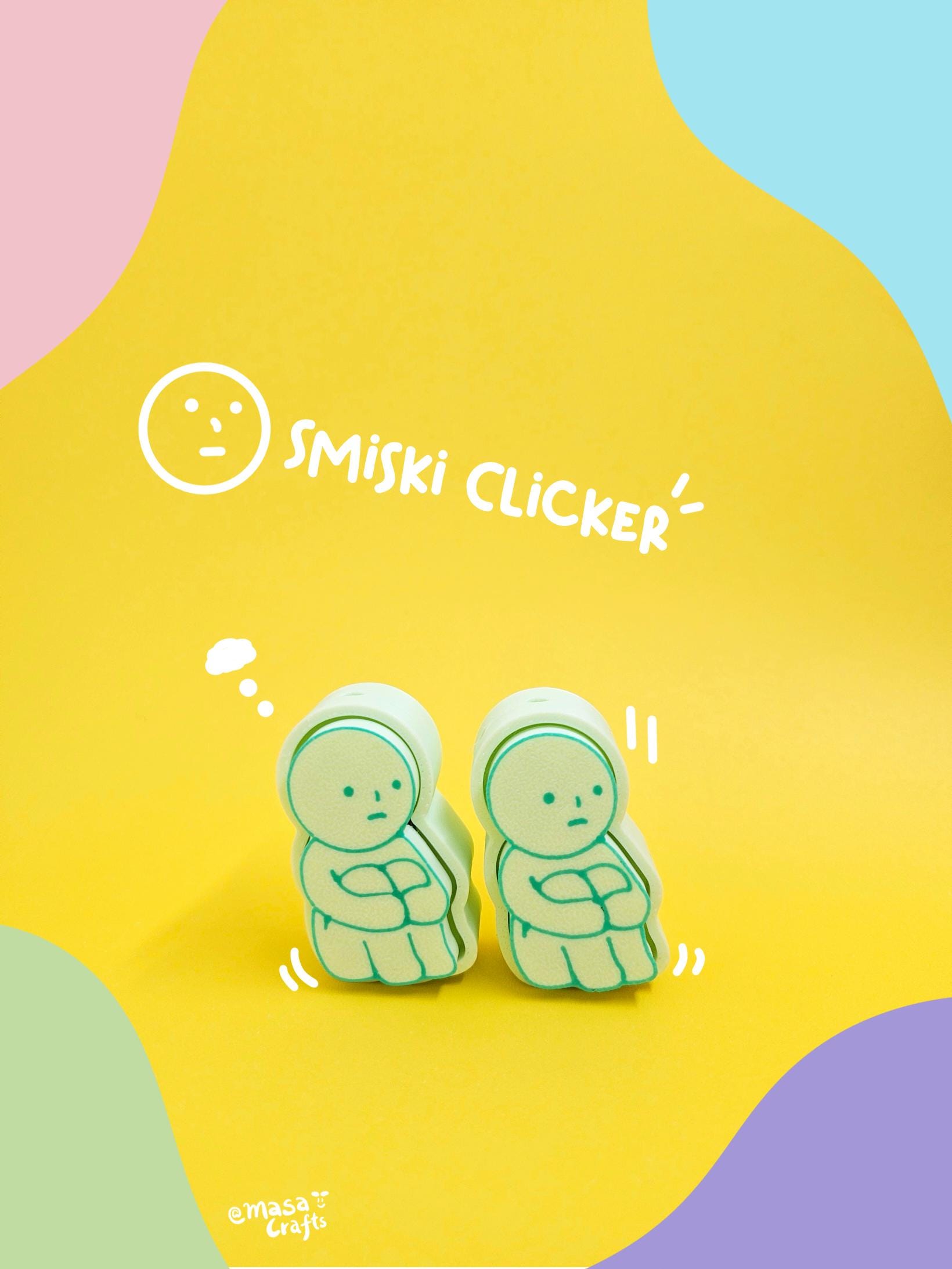 Smiski Clicker | Trinket | Fidget Clicky | Keychain - Masa Crafts Studio