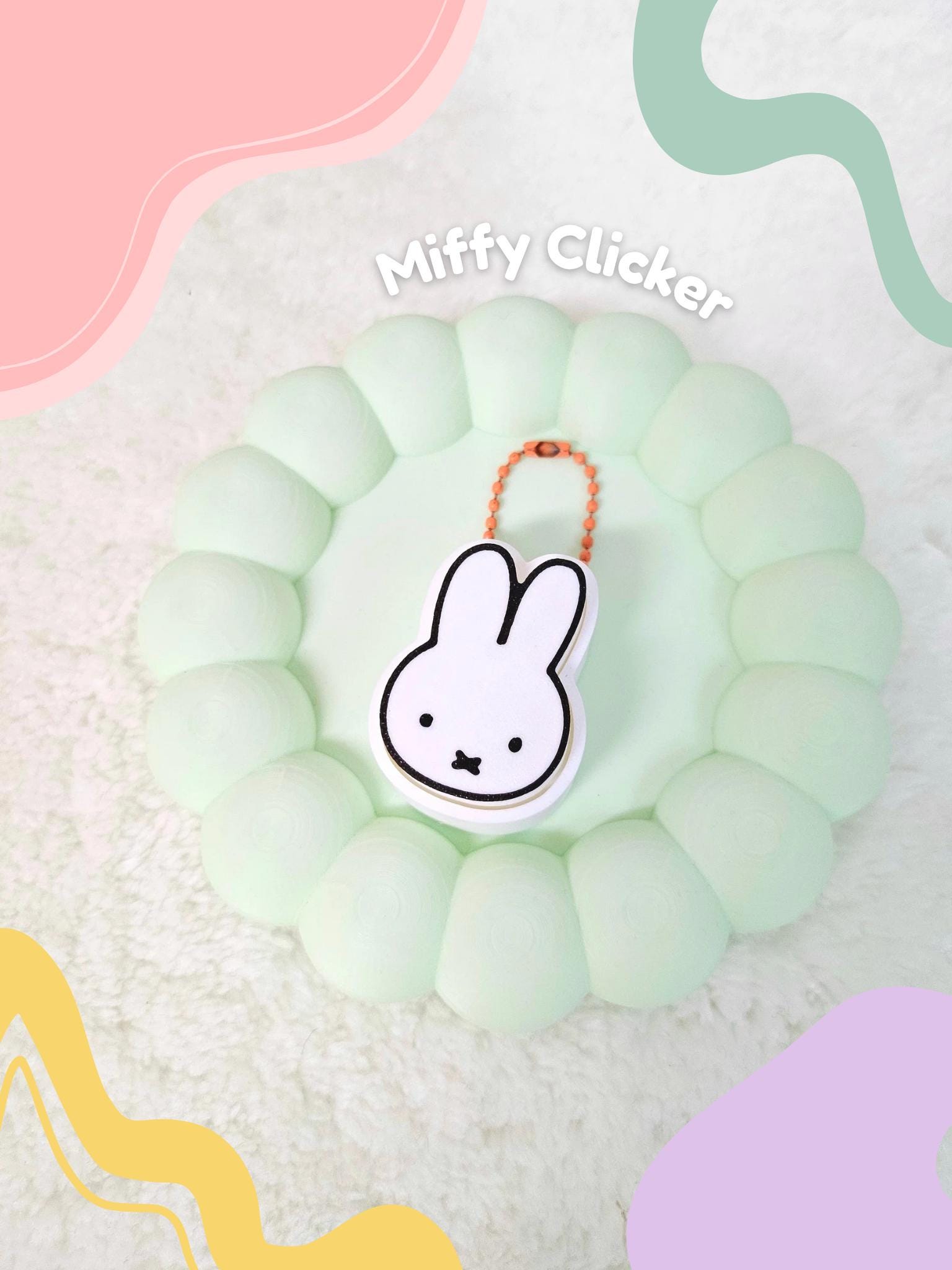 Miffy Clicker | Trinket | Fidget Clicky | Keychain - Masa Crafts Studio