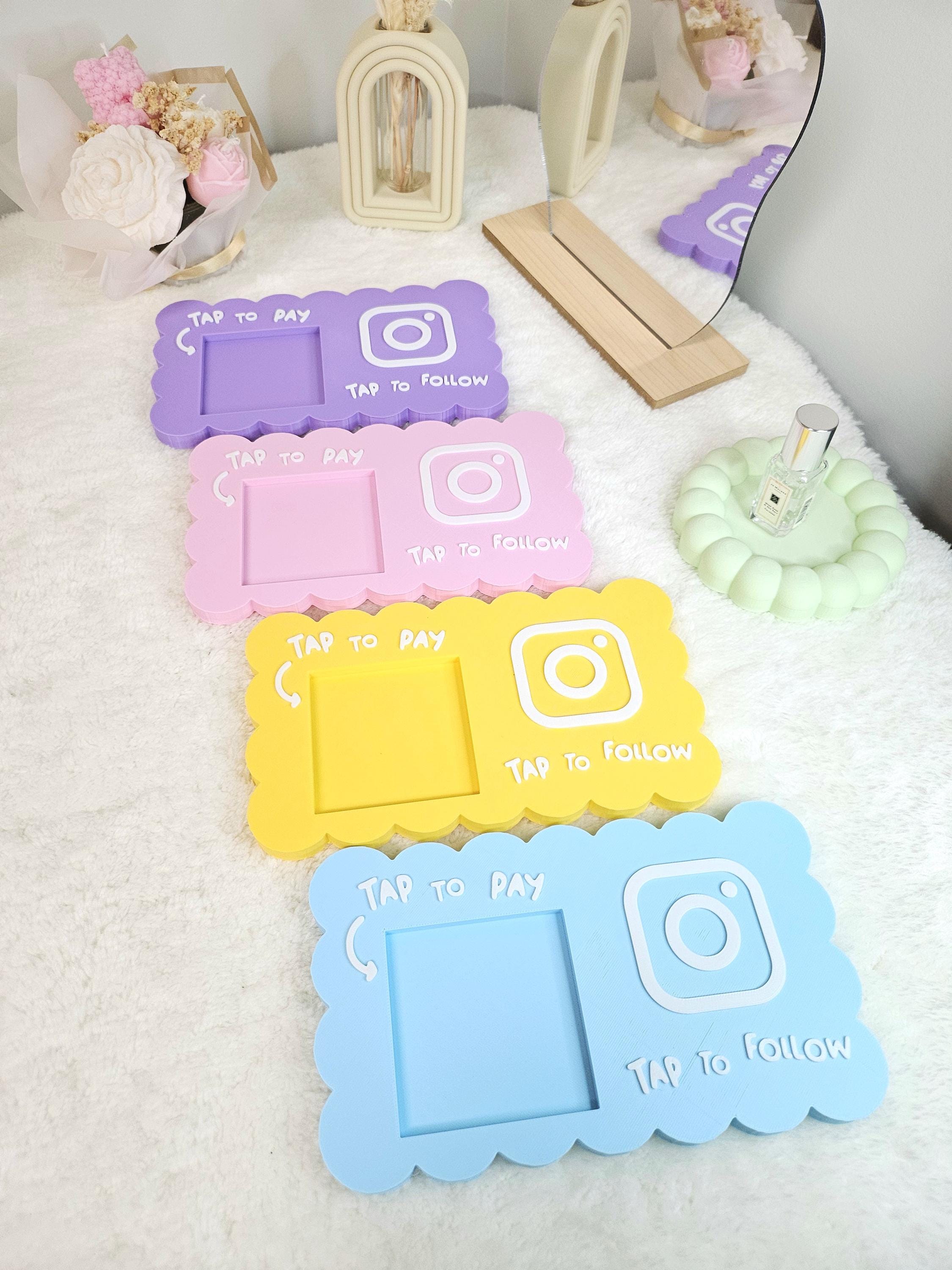 NFC Square Reader Holder | Custom Social Media Tap to Follow - Masa Crafts Studio