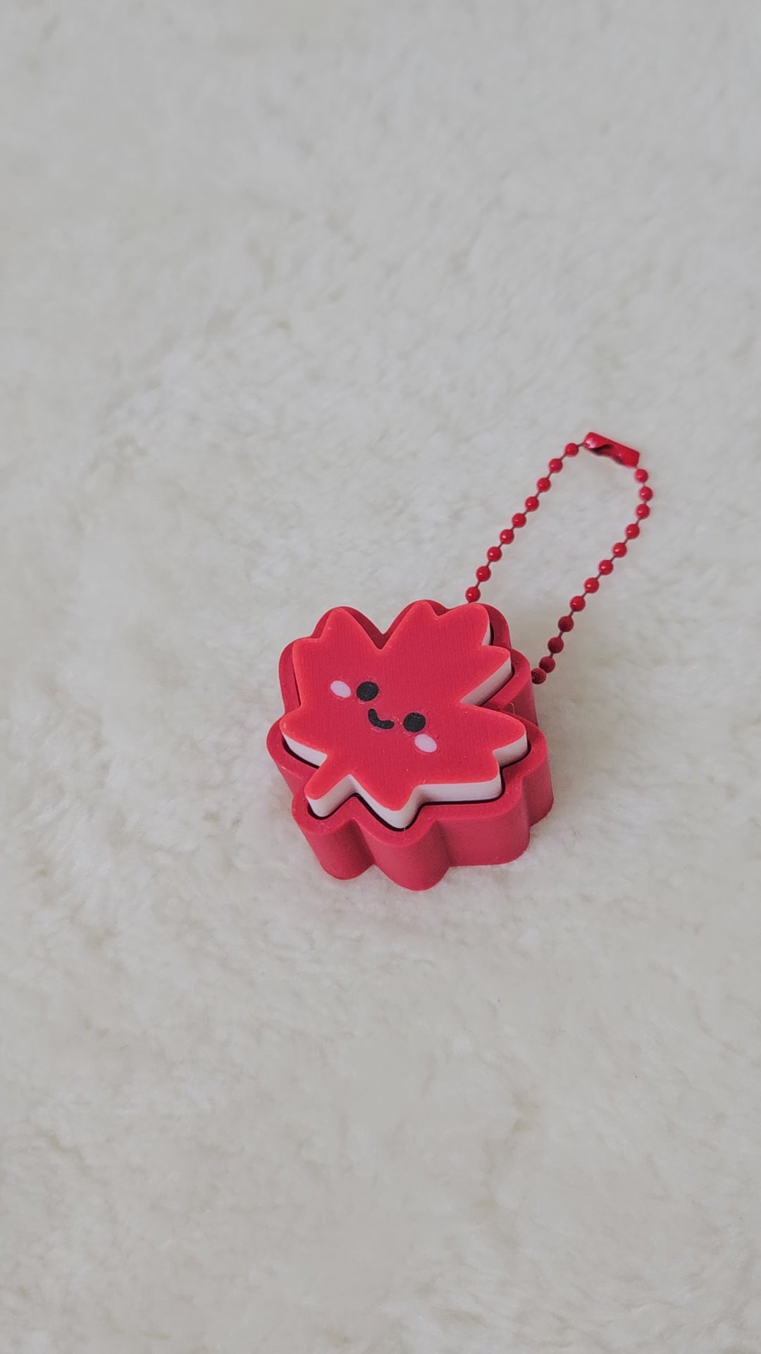 Maple Leaf Clicker Keychain