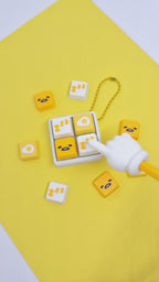 Gudatama Keycap Clicker Keychain