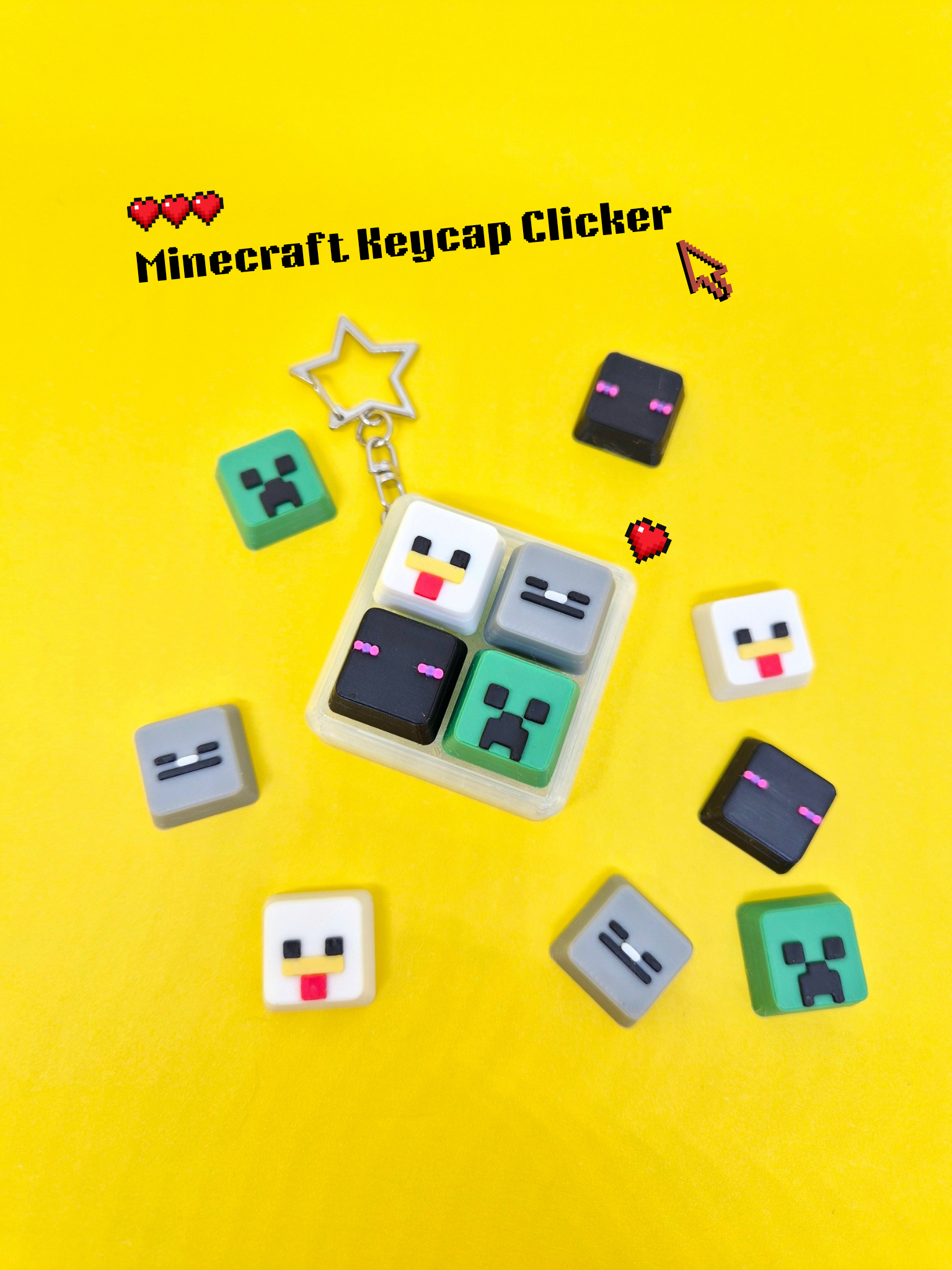 Minecraft Keycap Clicker Keychain – Masa Crafts Studio
