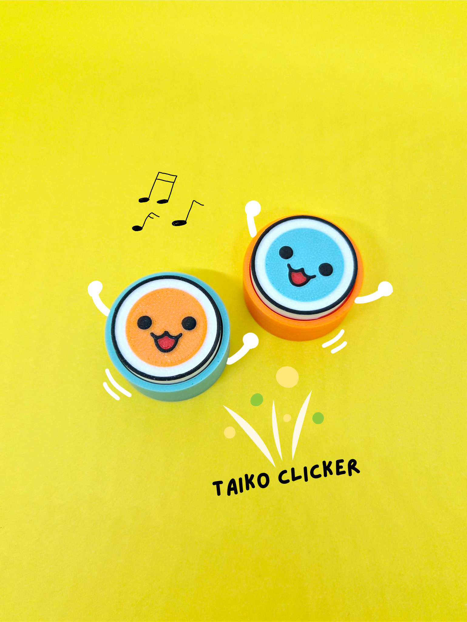 Taiko Clicker Keychain - Masa Crafts Studio