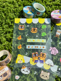 Colorful Animal Crossing sticker sheet from Masa Crafts Studio featuring characters and themed designs for decorating.