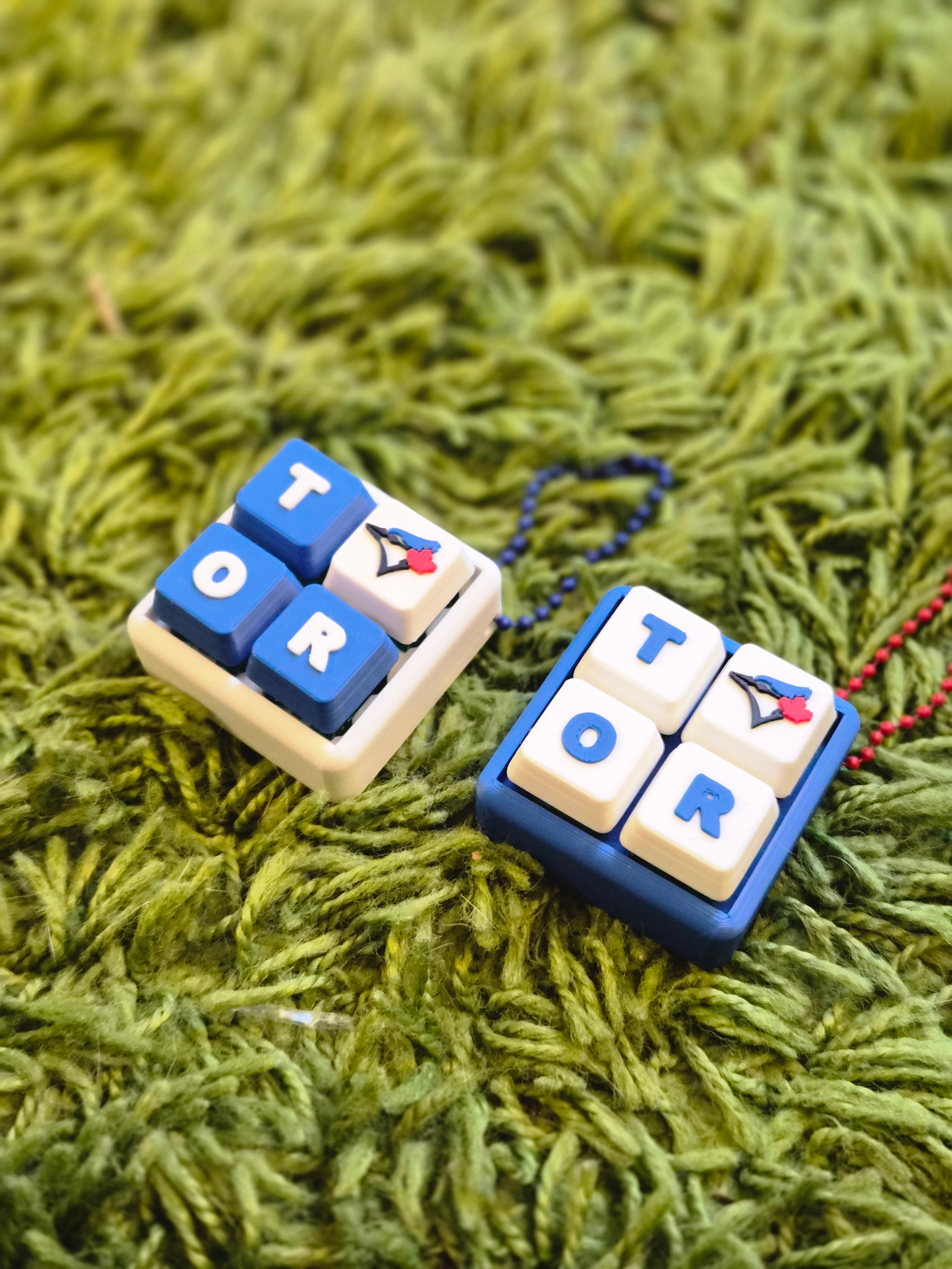 Blue Jays Keycap Clicker Keychain