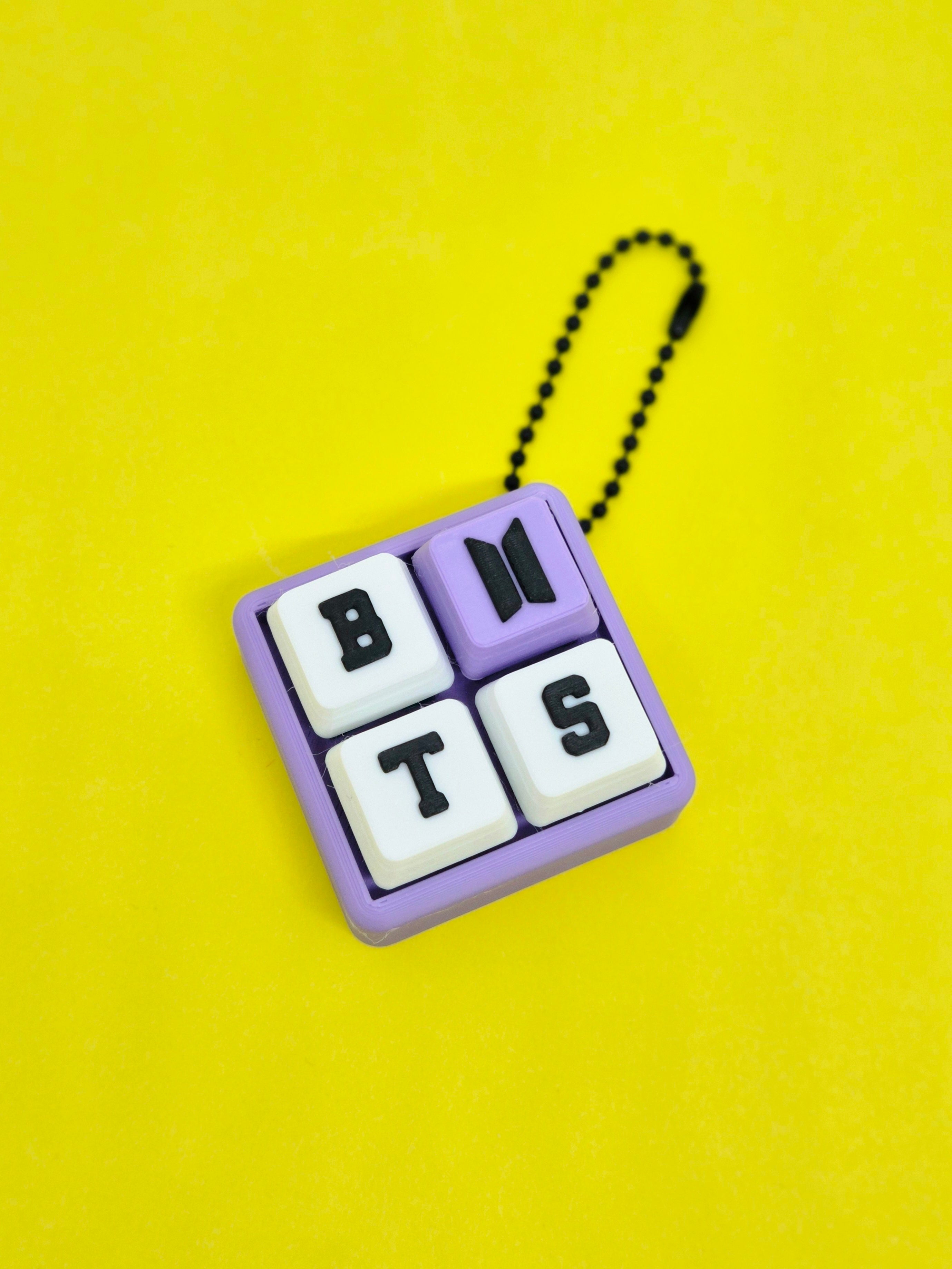 BTS Keycap Clicker Keychain