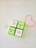 Smiski Keycap Clicker fidget keychain by Masa Crafts Studio, featuring a small character design with a clicker mechanism.