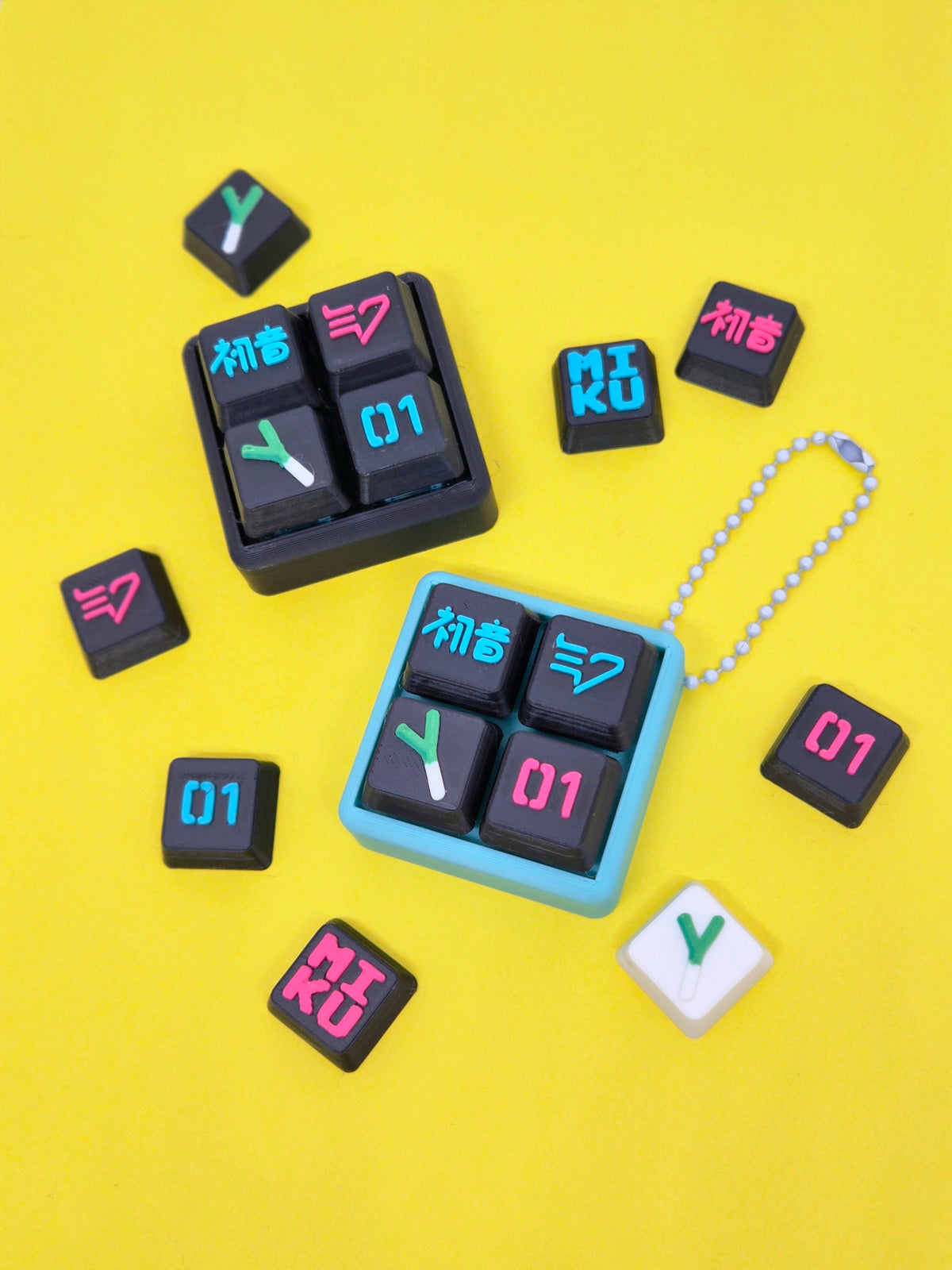 Miku Keycap Clicker Keychain